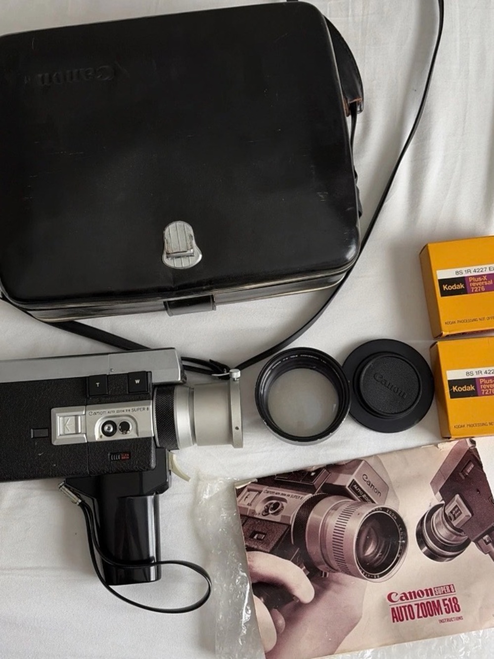Kodak Accessories with Black Case and Yellow Film Boxes